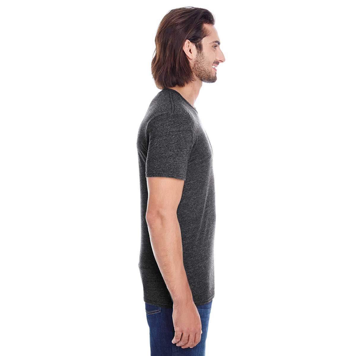 Threadfast Unisex Black Triblend Short-Sleeve T-Shirt - Ideal for Warm Months