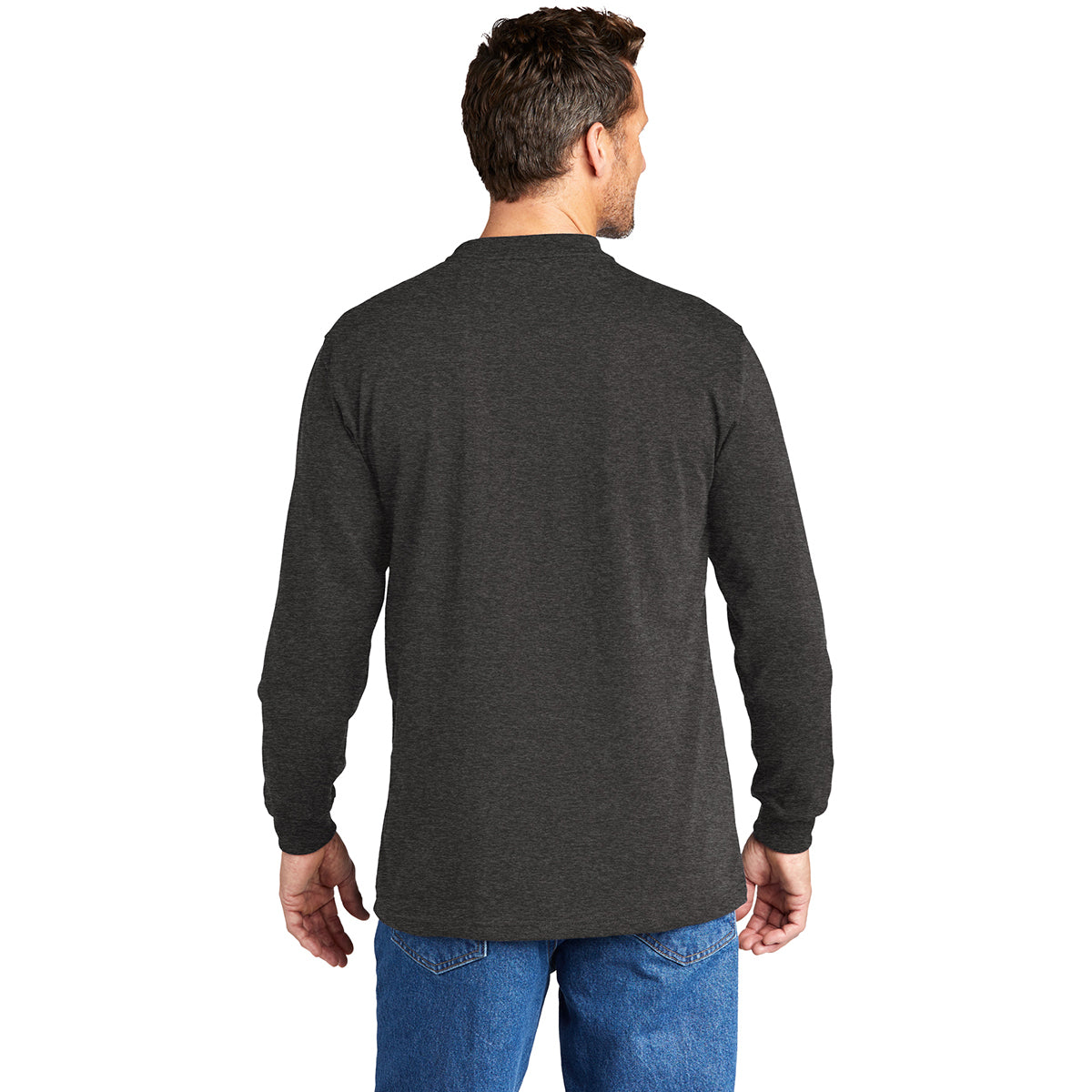 Carhartt Men's Carbon Heather Long Sleeve Henley - The Ultimate Outdoor T - Shirt