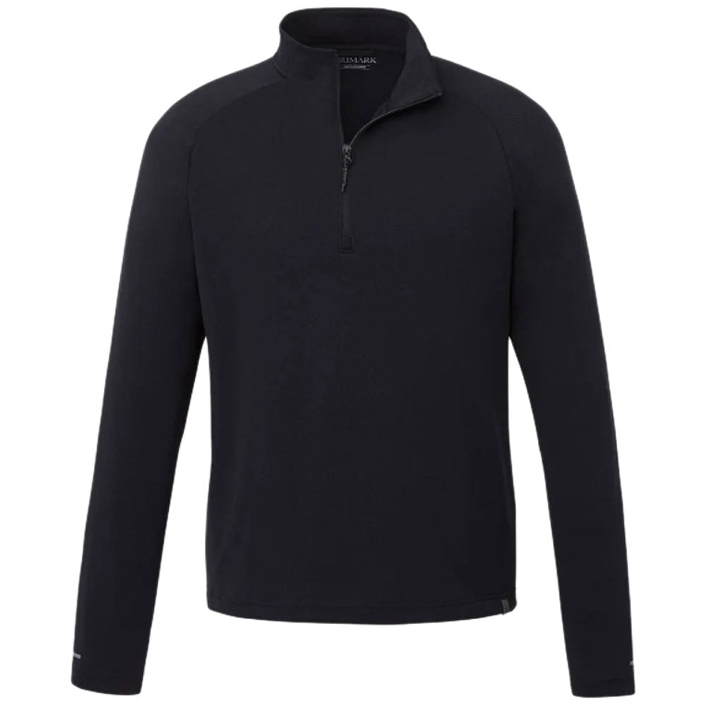 Elevate Men's Stylish Black Asgard Eco-Friendly Knit Quarter Zip - A Must-Have!