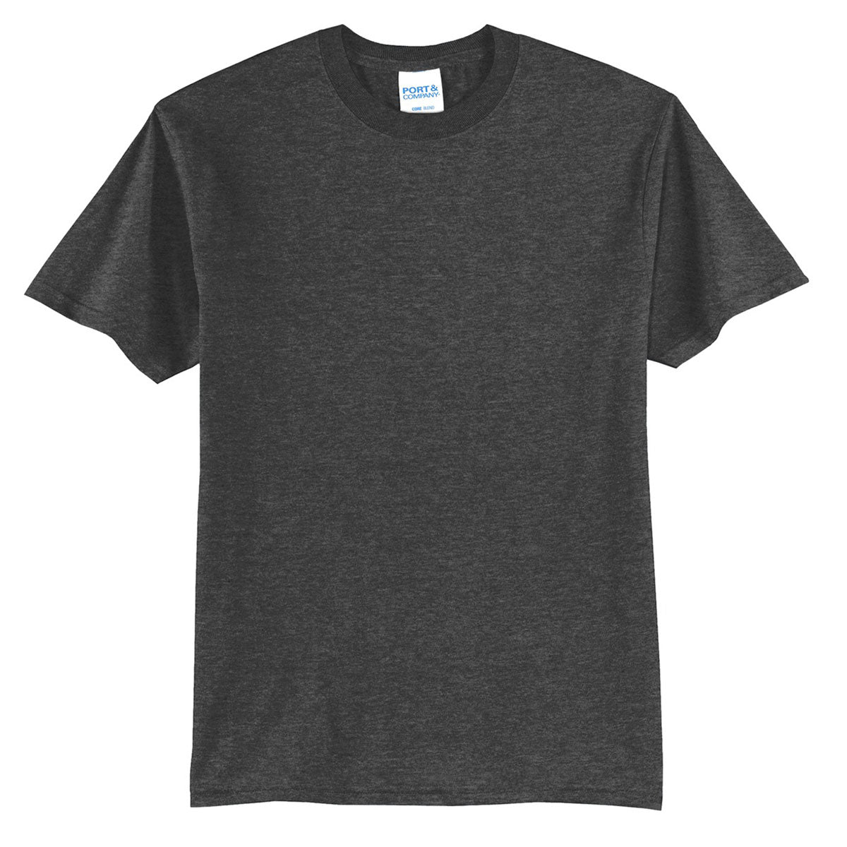 Port & Company Men's Dark Heather Grey Tall Core Blend Tee: Stylish and Durable!