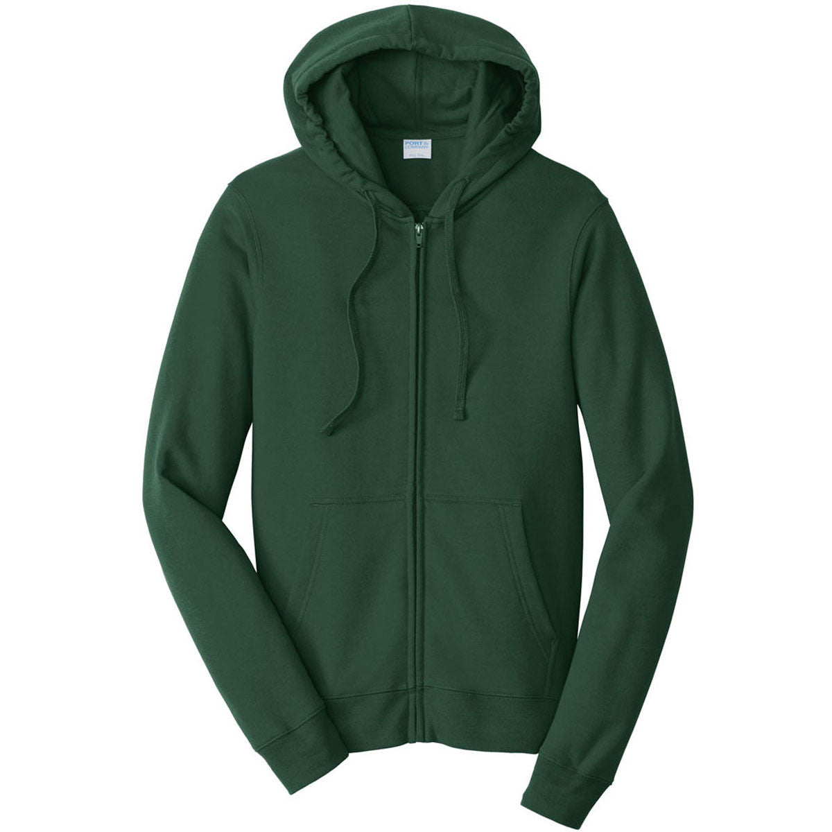 Port & Company Men's Forest Green Must-Have Fleece Full-Zip Hooded Sweatshirt