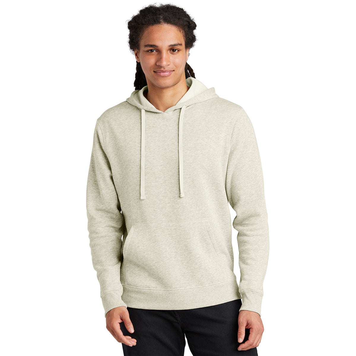 District Men's Oatmeal Heather V.I.T. Heavyweight Fleece Hoodie - The Ultimate Corporate Gift
