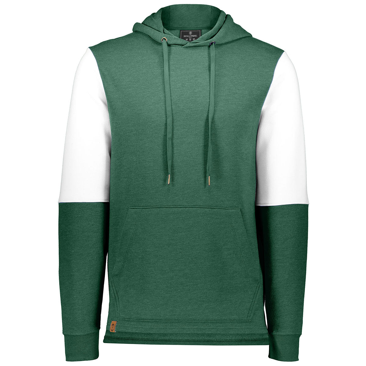 Holloway Men's Stunning Dark Green Heather/White Ivy Leave Team Hoodie