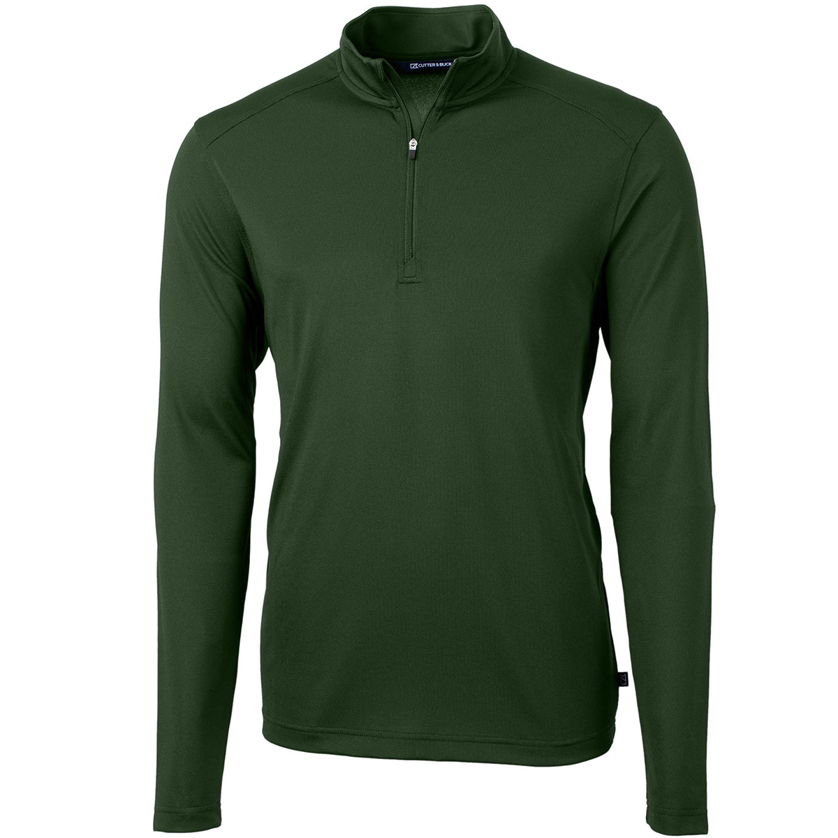 Cutter & Buck Men's Hunter Virtue Eco Pique Recycled Quarter Zip Pullover - A Sustainable Style Essential