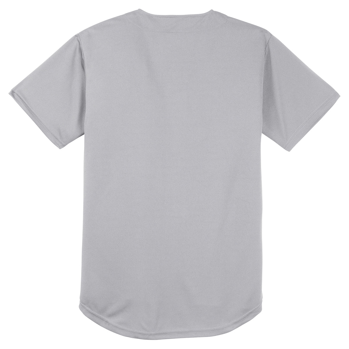 Sport-Tek Men's Stunning Silver PosiCharge Tough Mesh Full-Button Jersey