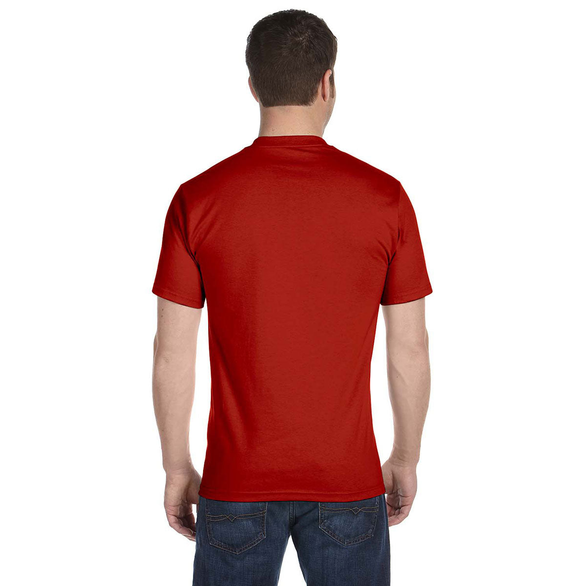 Hanes Men's Striking Deep Red 6.1 oz. Beefy-T