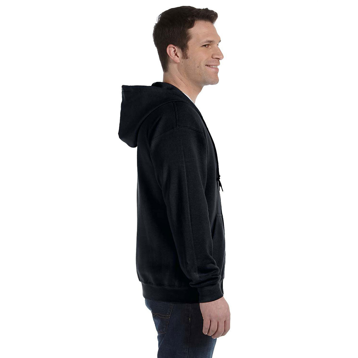 Gildan Unisex Black Heavy Blend 50/50 Full Zip Hoodie - The Ultimate Corporate Giveaway