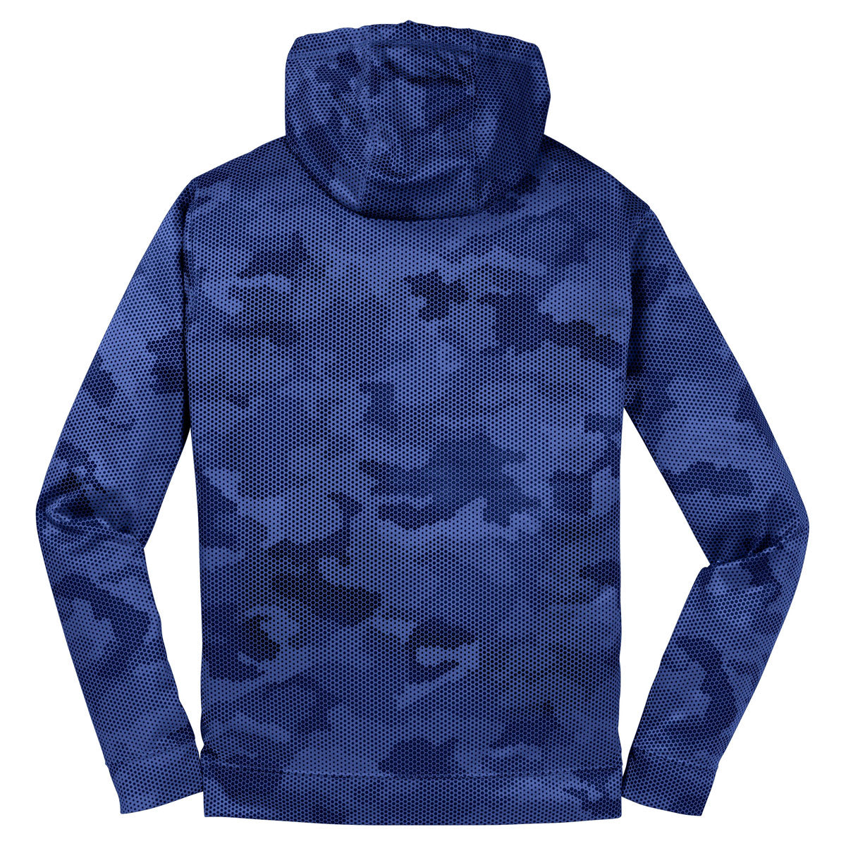 Sport-Tek Men's True Royal Sport-Wick CamoHex Fleece: The Ultimate Hooded Pullover