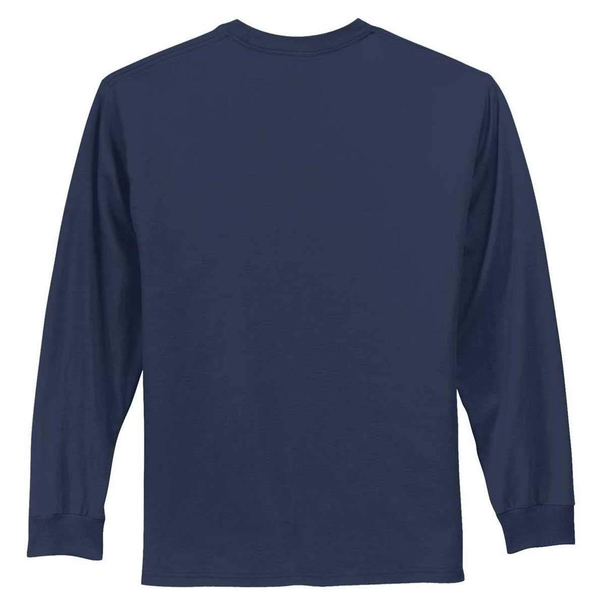 Port & Company Men's Navy Tall Long Sleeve Must-Have Tee
