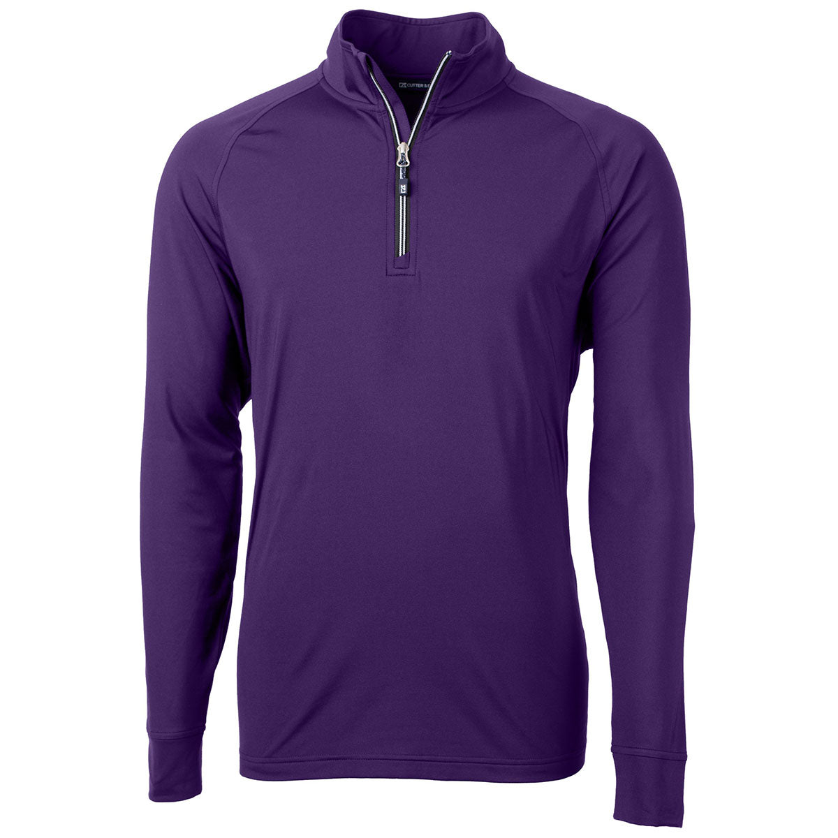Cutter & Buck Men's Purple College Adapt Eco-Friendly Stretch Quarter Zip Pullover