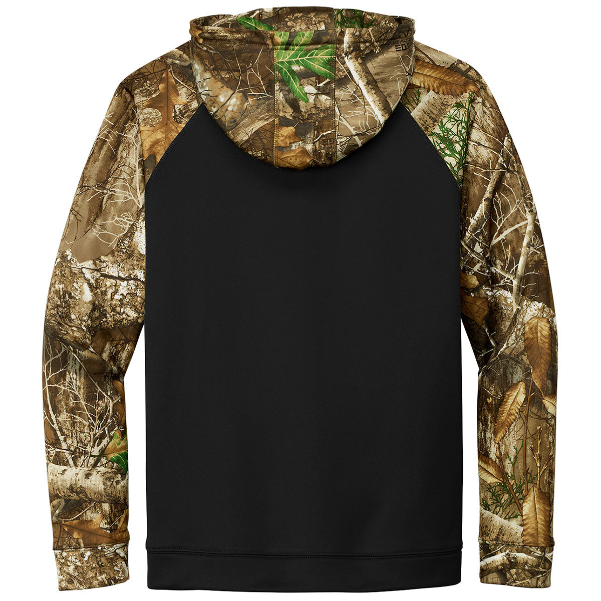 Russell Outdoors Men's Stylish Black/Realtree Edge Performance Colorblock Pullover Hoodie