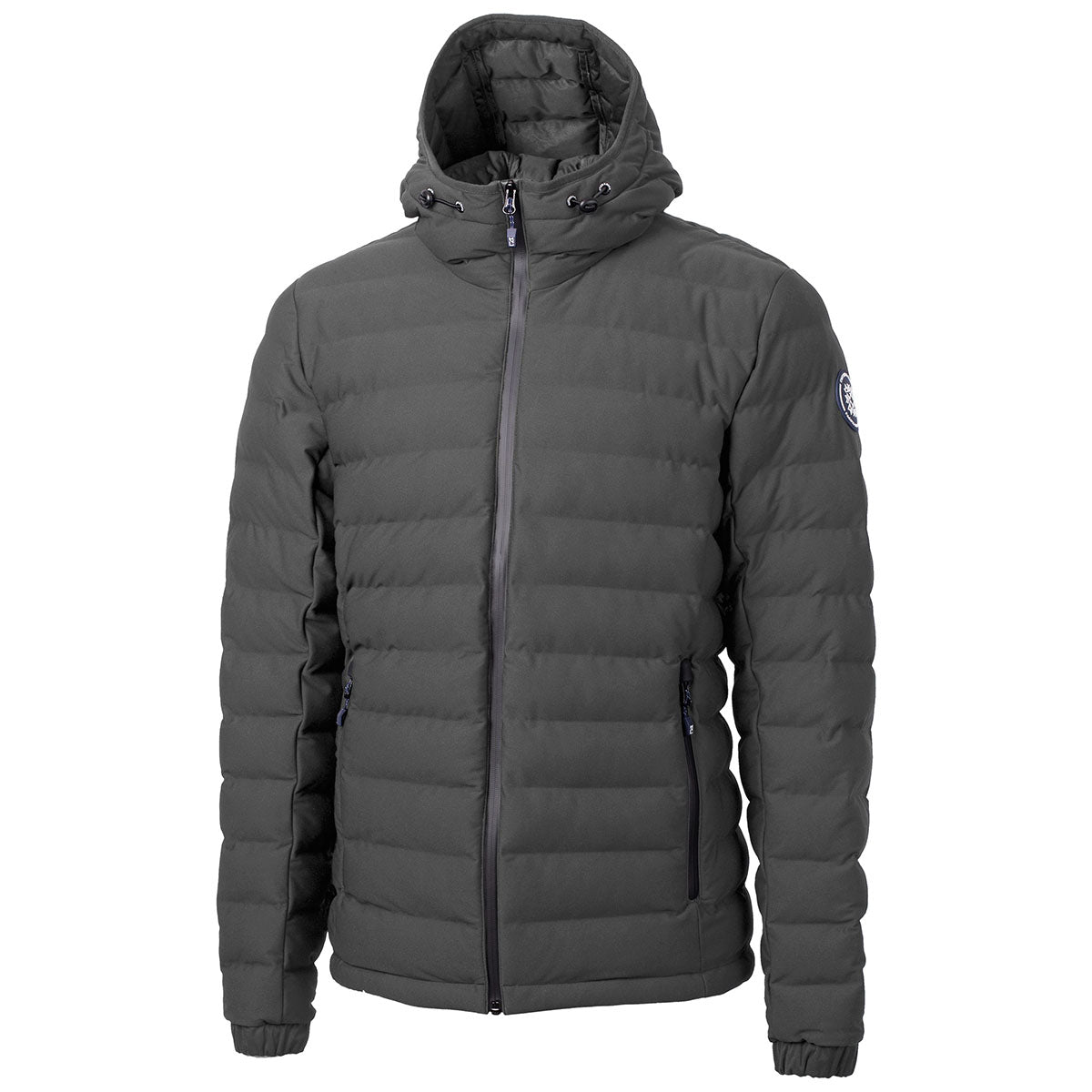 Cutter & Buck Men's Elemental Grey Ridge Repreve Eco - Insulated Puffer Jacket: The Ultimate Branded Warmth!