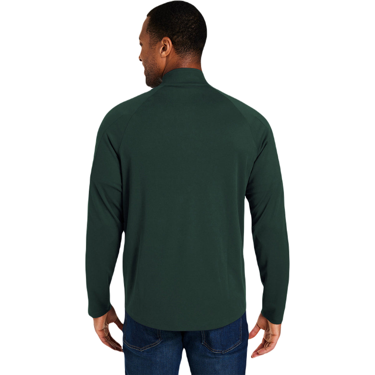 Core 365 Men's Stunning Forest/Carbon Origin Performance Pique Quarter Zip