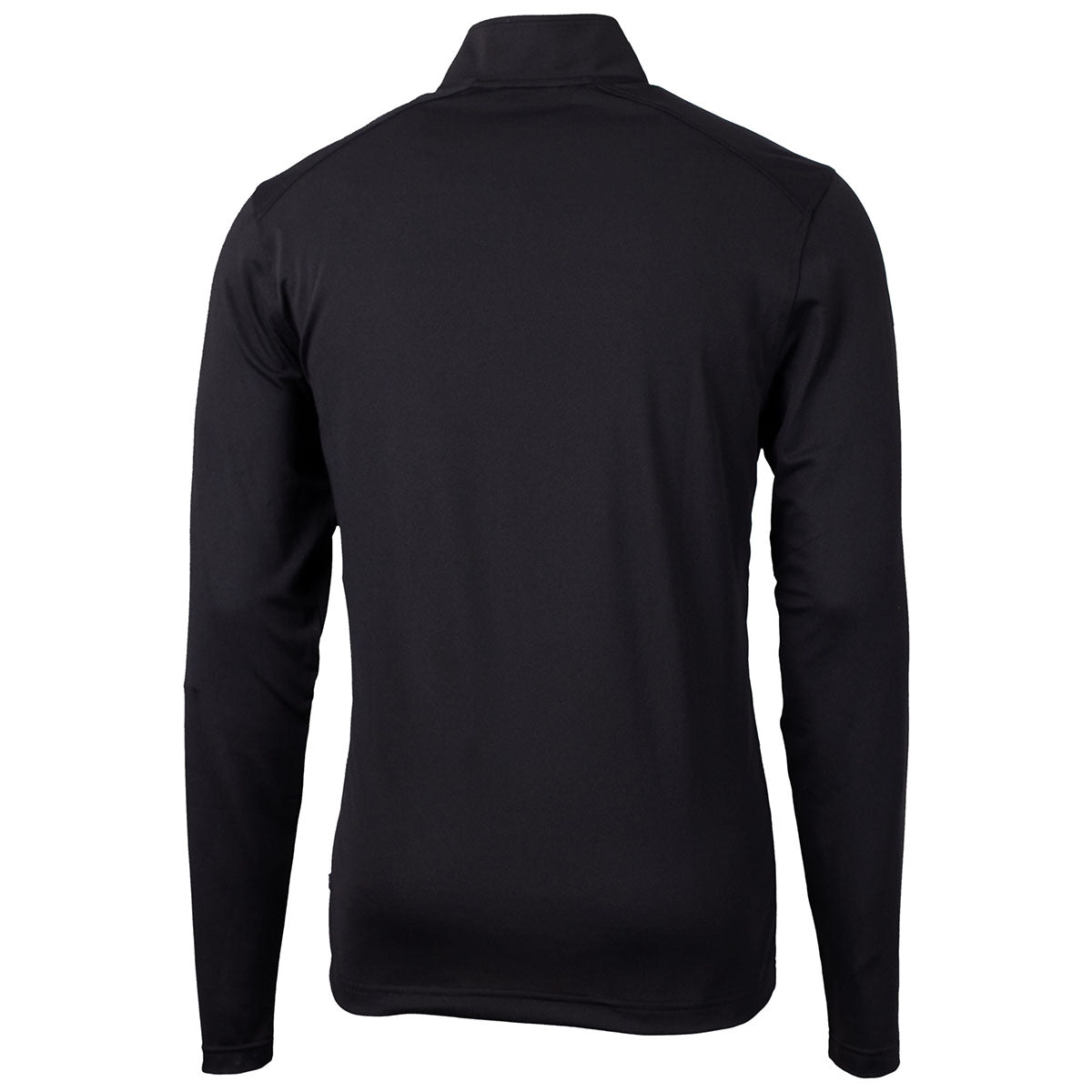 Cutter & Buck Men's Stylish Black Virtue Eco Pique Recycled Quarter Zip - Ideal for All-Year Wear