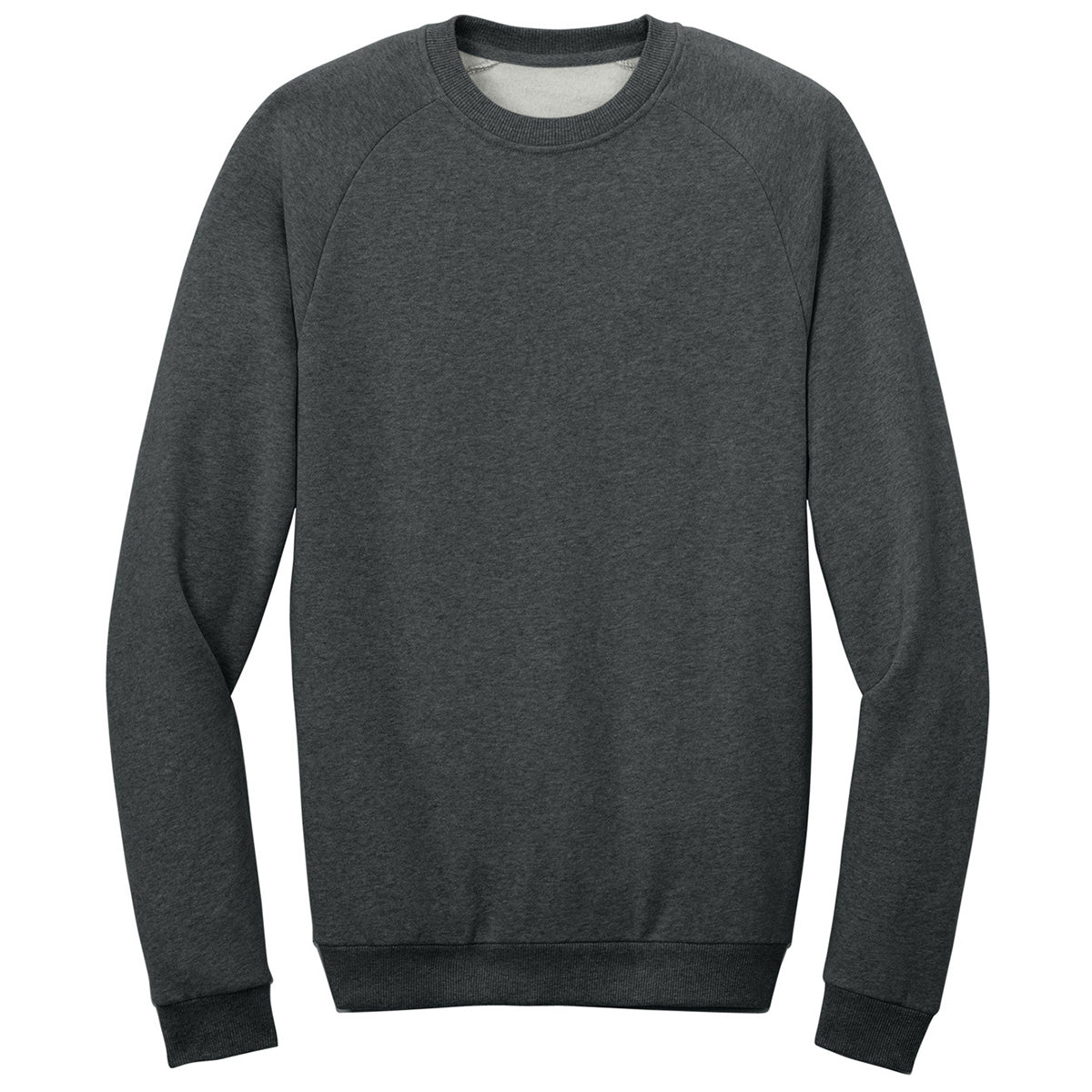 District Men's Stunning Heathered Charcoal Cloud Fleece Crew - A Must-Have!