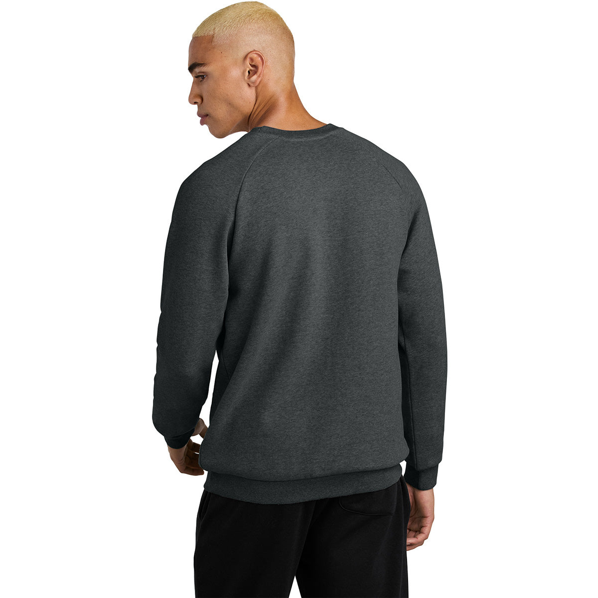 District Men's Stunning Heathered Charcoal Cloud Fleece Crew - A Must-Have!