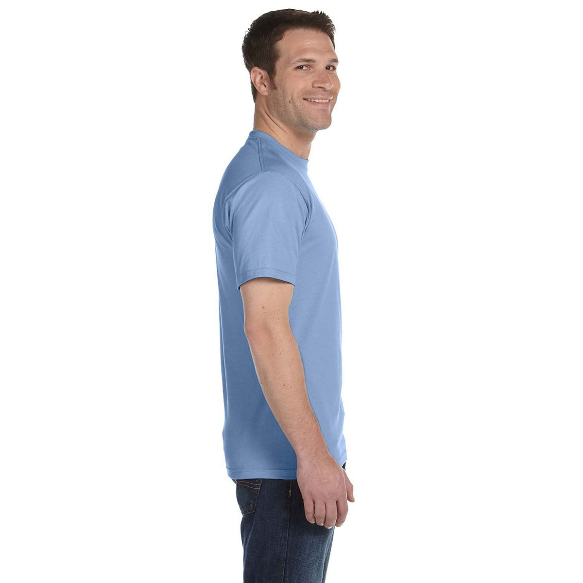 Hanes Men's Stunning Light Blue 5.2 oz. ComfortSoft Cotton T-Shirt