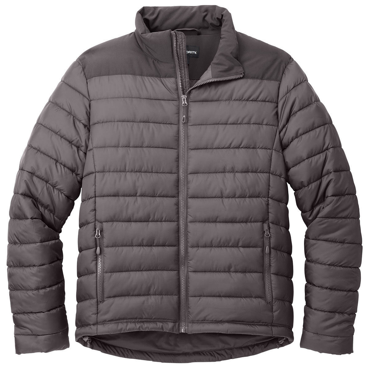 Port Authority Men's Horizon Puffy Jacket in Deep Smoke/Grey Smoke