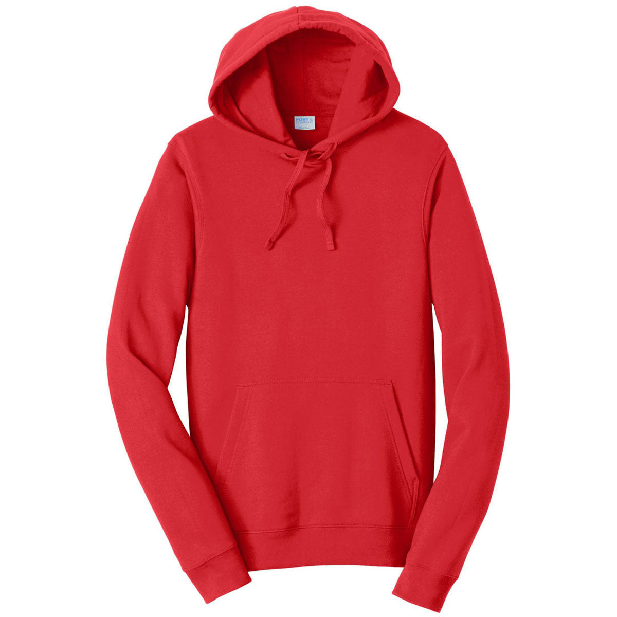 Port & Company Men's Stunning Bright Red Fleece Pullover Hooded Sweatshirt - A Fan Favorite!