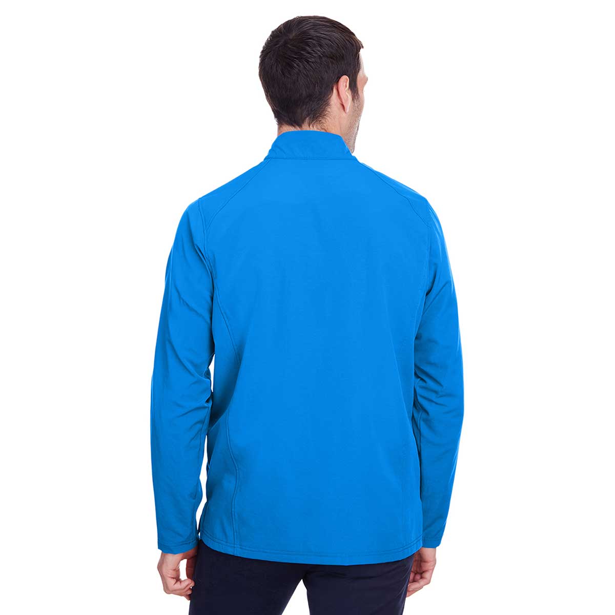 North End Men's Olympic Blue/Carbon Quest Stretch Quarter-Zip - Ultimate Comfort & Style
