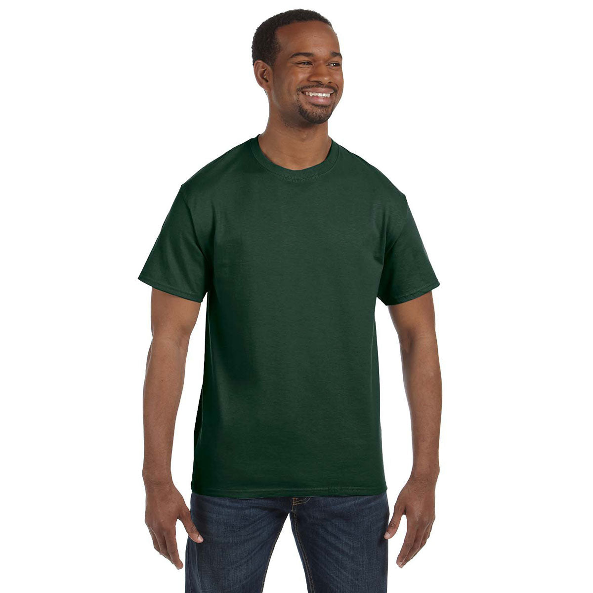 Jerzees Men's Dri-Power Active T-Shirt in Stunning Forest Green