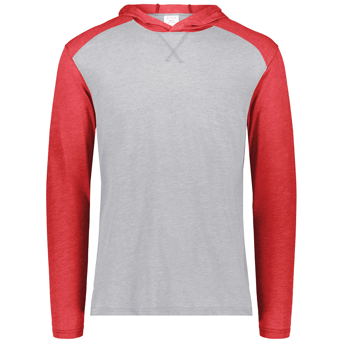 Augusta Sportswear Men's Gameday Vintage Hoodie in Grey & Scarlet Heather