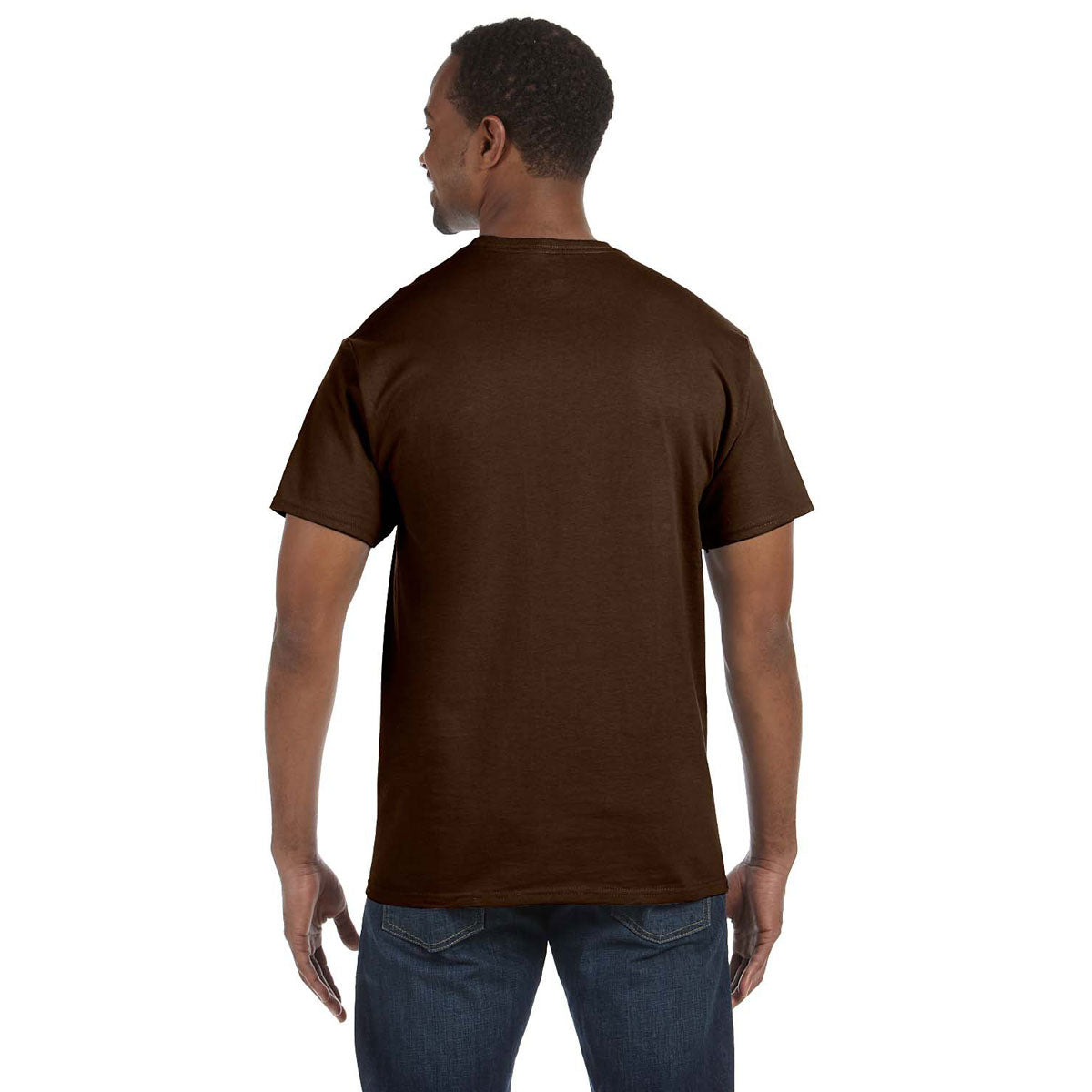 Jerzees Men's Chocolate 5.6 Oz Dri-Power Active T-Shirt: Elevate Your Gym Experience!
