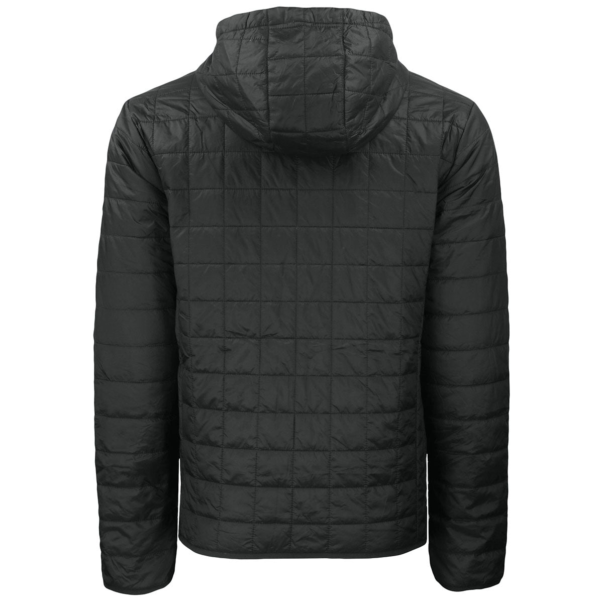 Cutter & Buck Men's Stylish Black Rainier Primaloft Eco Full Zip Hooded Jacket - Must-Have for Adventurers