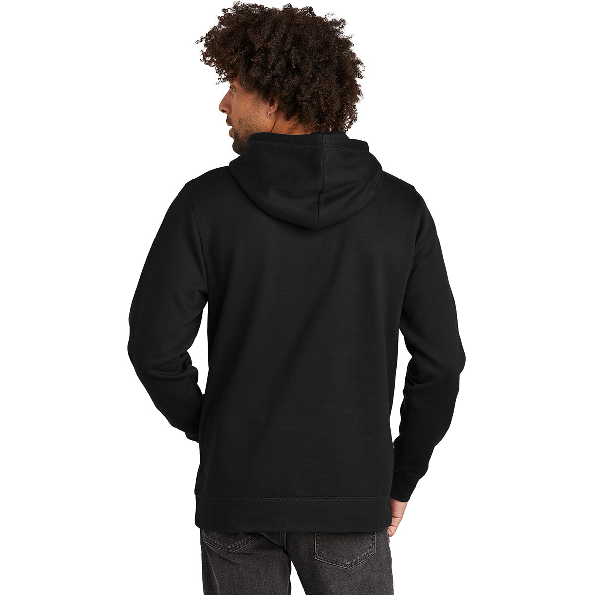 New Era Men's Black Comeback Fleece Pullover Hoodie - Customizable & Comfortable