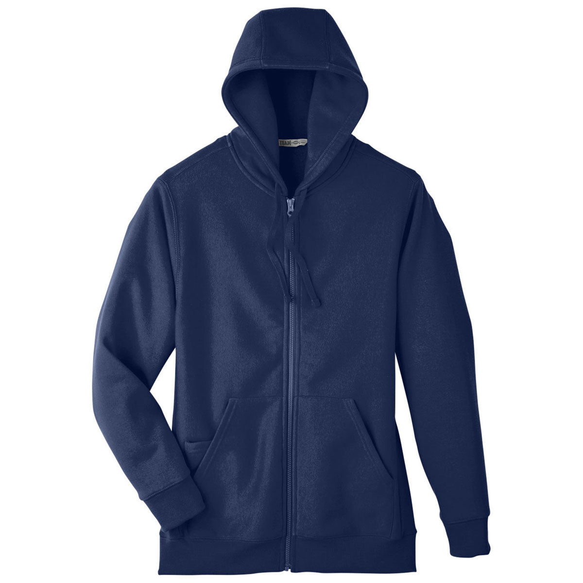 Team 365 Men's HydroSport Dark Navy Heavyweight Full-Zip Hooded Sweatshirt - Perfect for Game Nights