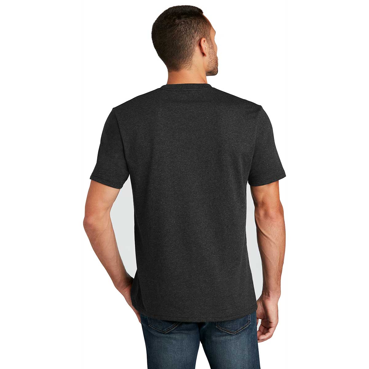 District Men's Charcoal Heather Re-Tee: Sustainable Style for Men