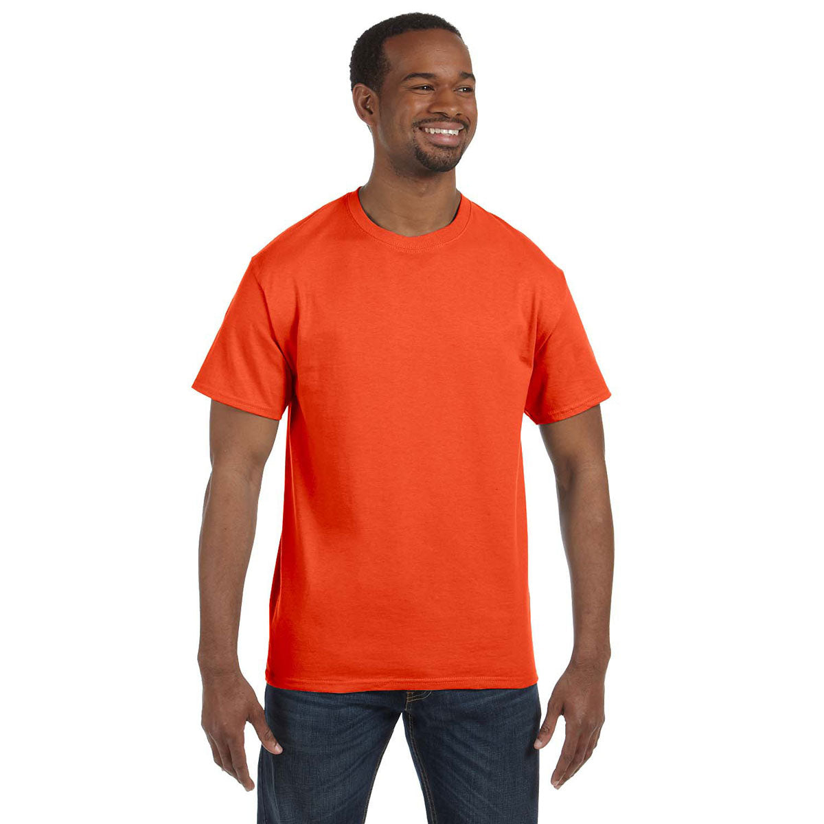 Jerzees Men's Burnt Orange 5.6 Oz Dri-Power Active T-Shirt: Elevate Your Gym Experience!