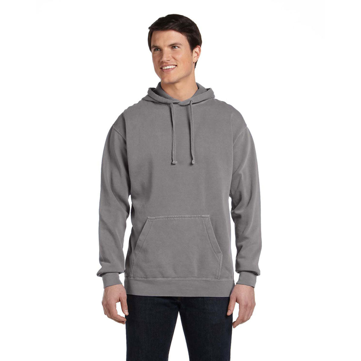 Comfort Colors Men's Stylish Grey 9.5 oz. Hooded Sweatshirt