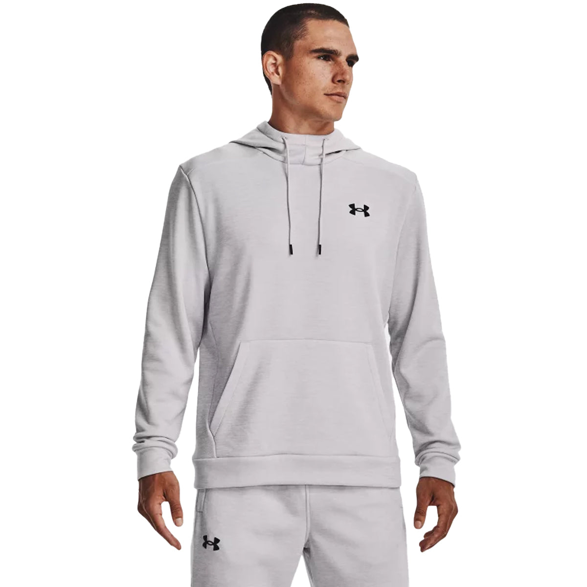 Under Armour Men's Halo Armour Fleece Twist Hoodie in Grey, White & Black