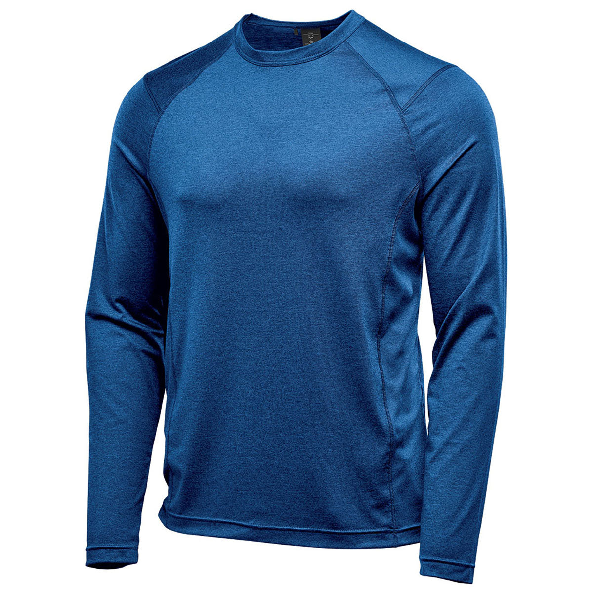 Stormtech Men's Classic Blue Heather Milano Long-Sleeve Crew Neck: Your Cold-Weather Essential